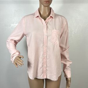 Rails Blush Acid Wash Long Sleeve Button Down Shirt Size S